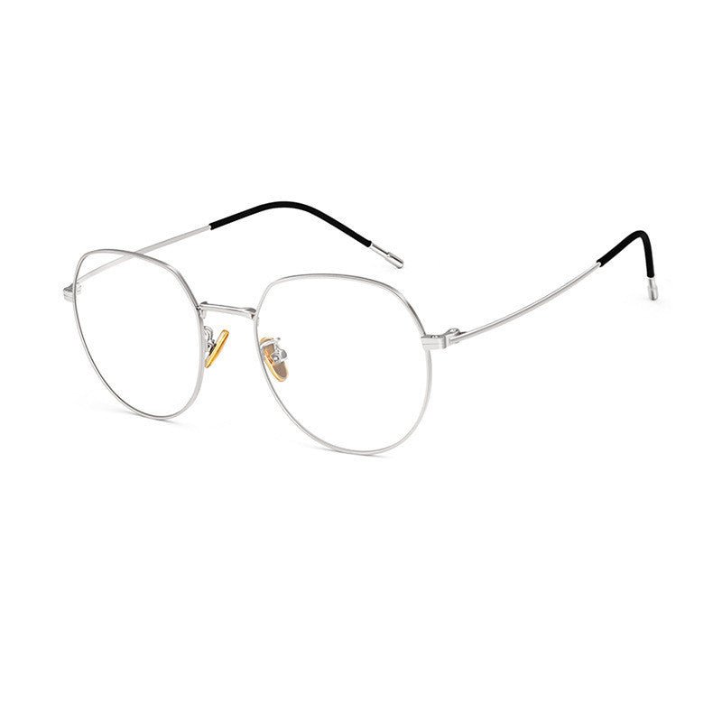 Anti-blue light glasses $22.00 Dana Fashion Rim Color: Silver Frame Women's Accessories Lens material: resin Applicable face: male / female Lens function: anti-blue / anti-UV / decoration 【 protection of glasses 】 1. Single hand lifting and wearing will d
