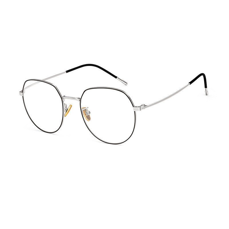 Anti-blue light glasses $22.00 Dana Fashion Rim Color: Black Frame Silver Rack Women's Accessories Lens material: resin Applicable face: male / female Lens function: anti-blue / anti-UV / decoration 【 protection of glasses 】 1. Single hand lifting and wea