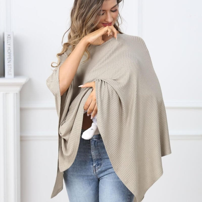 Anti-exposure Sunshade Cloth Shawl Gauze Nursing Wear Vesture $39.90 Dana Fashion Color: Gray Specifications: 90X65CM Baby & Mother Product information: Color: pink, sky blue, khaki, Gray Specification: 90 * 65CM Material: pure cotton Style: Modern Packin