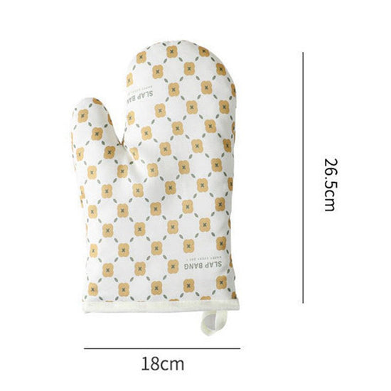 Anti-Scalding Microwave Cotton Non-Slip Insulation Gloves Oven Mitts Kitchen Heat Resistant Thickened Cotton Heat Insulation Microwave Oven Oven Anti Scalding Household Gloves Baking Tools $57.78 Dana Fashion Color: Green Type: 1Pair Dana's Kitchen Oven M