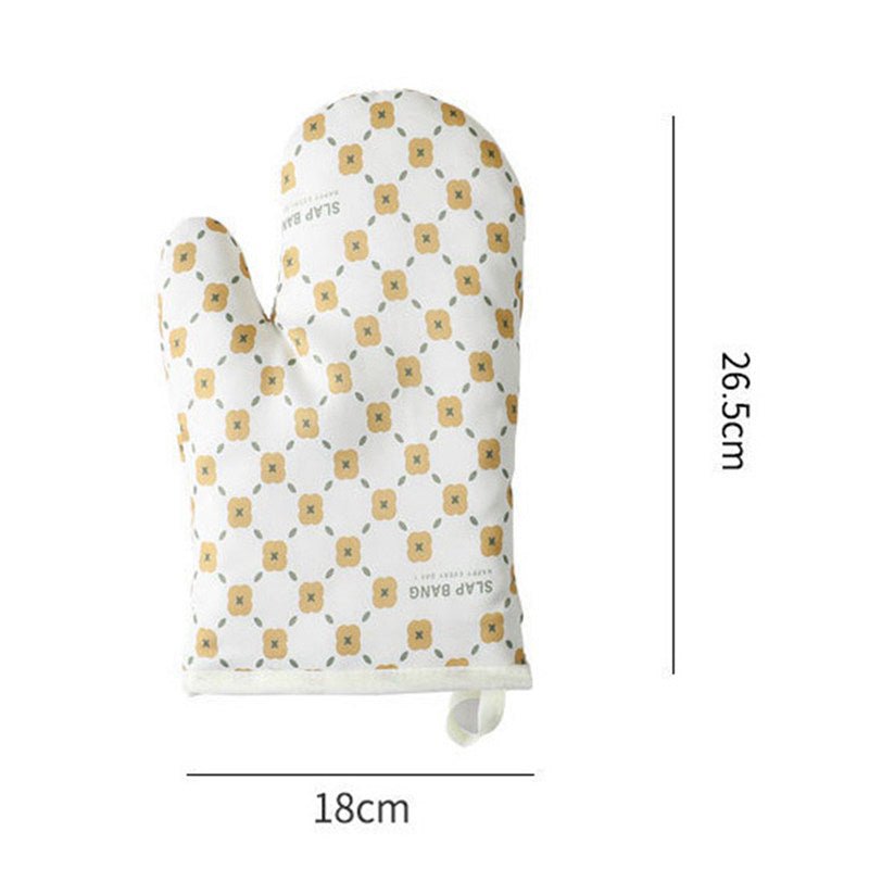 Anti-Scalding Microwave Cotton Non-Slip Insulation Gloves Oven Mitts Kitchen Heat Resistant Thickened Cotton Heat Insulation Microwave Oven Oven Anti Scalding Household Gloves Baking Tools $57.78 Dana Fashion Color: Green Type: 1Pair Dana's Kitchen Oven M
