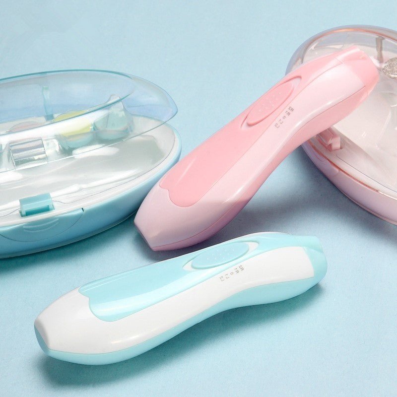Anti-scratch Multifunctional Baby Electric Nail Polisher $9.08 Dana Fashion Color: Blue 3 heads Baby & Mother Describe: 1 Newborn and above. Use gentle but effective shaking to trim your nails safely. No cut! Will not harm the stratum corneum or the soft