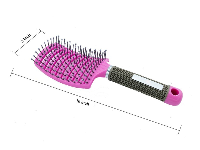 Anti Static Bending Nylon Women's Wet Curly Tangled Hair Brush Styling Tool $22.69 Dana Fashion Color: PinkPurple Beauty Tools Specification Type : Scalp Massage Brush Item : Hair Brush Head Massage Comb Material : Bristle + Nylon hair brush Handle : Rubb