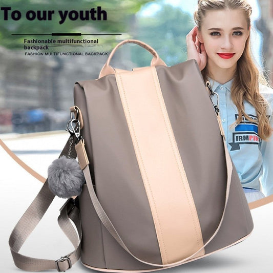 Anti-theft Double Nylon Large Capacity Casual Backpack $56.46 Dana Fashion Color: Black Women's Bags Product information: Pattern: solid color Lining texture: Polyester Color: black, khaki Processing Method: soft surface Outer bag type: Sandwich pocket Ac