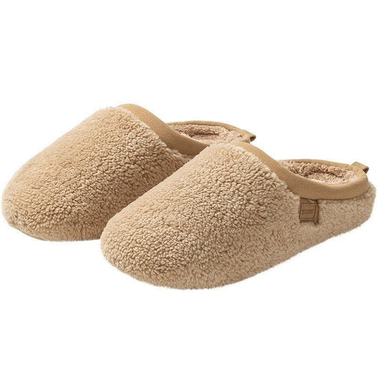 Argy Wormwood Plush Slippers Women's Home Indoor Non-slip Warm Cotton Slippers $59.99 Dana Fashion Color: Oatmeal Color Size: 36 To 37 Women's shoes Product information: Inner material: artificial wool Color: oatmeal color, pine brown, white mist, rock Br