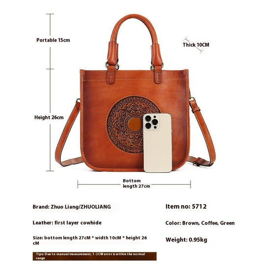 Artistic Chinese Style Shoulder Bag Crossbody New Fashionable All-match Women's Handbag $149.99 Dana Fashion Color: Brown Women's Bags Product information: Lining texture: Polyester Applicable scenarios: Daily matching Color: Brown Outer bag type: Sandwic