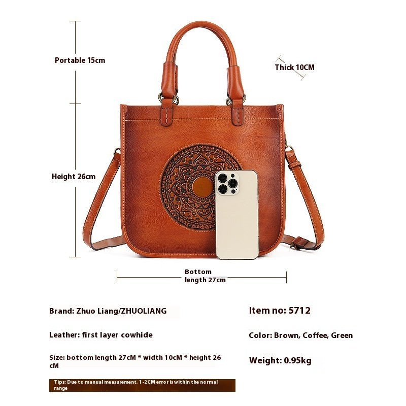 Artistic Chinese Style Shoulder Bag Crossbody New Fashionable All-match Women's Handbag $149.99 Dana Fashion Color: Brown Women's Bags Product information: Lining texture: Polyester Applicable scenarios: Daily matching Color: Brown Outer bag type: Sandwic