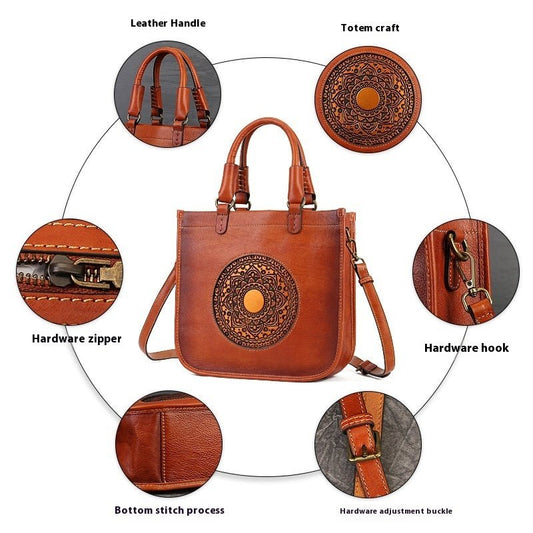Artistic Chinese Style Shoulder Bag Crossbody New Fashionable All-match Women's Handbag $149.99 Dana Fashion Color: Brown Women's Bags Product information: Lining texture: Polyester Applicable scenarios: Daily matching Color: Brown Outer bag type: Sandwic