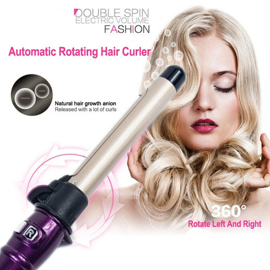 Automatic ceramic electric curling iron $62.56 Dana Fashion Color: Black Size: 25cm Model: EU Beauty Tools Product: Professional ceramic curling iron Input voltage: AC 110-240V 50-60Hz Power consumption: 65W Temperature control: constant temperature Featu