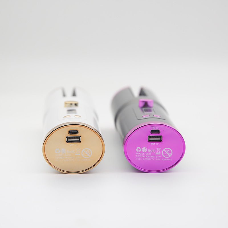 Automatic Curler Wireless Portable USB Charging Curler $45.99 Dana Fashion Color: Grey Model: USB Beauty Tools Product information: Product category: curling iron Applicable hair type: dry hair Heat conductor material: tourmaline ceramic Diameter of heat