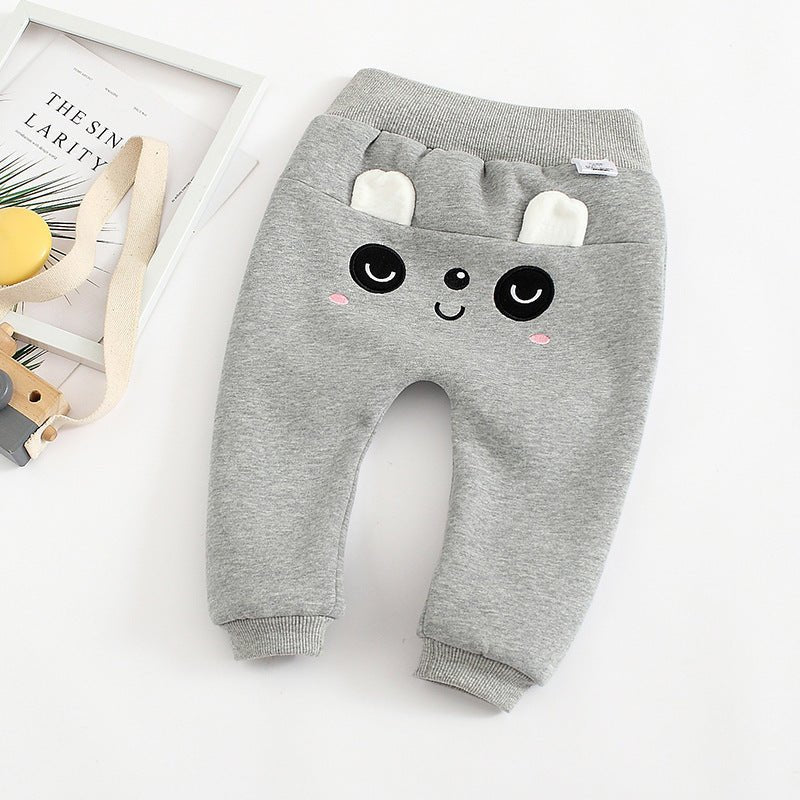 Autumn and winter cartoon butt pants $40.60 Dana Fashion Color: Grey Size: 100cm Baby Clothing Element cartoon, cute, trendy fan Fabric name Cotton Main fabric composition: cotton Main fabric ingredient content 84 (%) Waist waist Pants placket rubber band