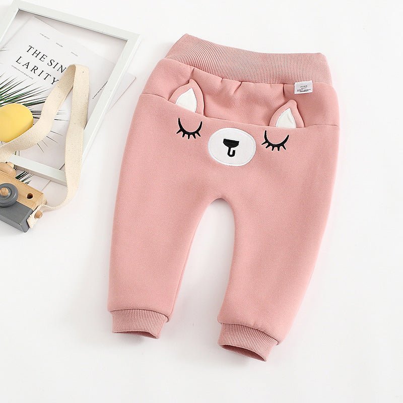 Autumn and winter cartoon butt pants $40.60 Dana Fashion Color: Pink Size: 100cm Baby Clothing Element cartoon, cute, trendy fan Fabric name Cotton Main fabric composition: cotton Main fabric ingredient content 84 (%) Waist waist Pants placket rubber band
