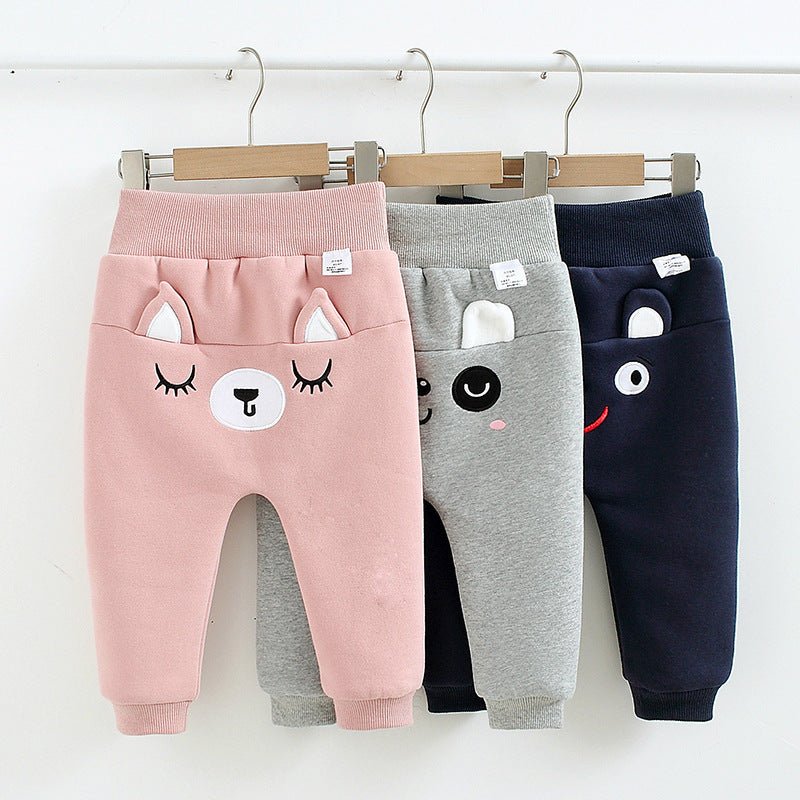 Autumn and winter cartoon butt pants $40.60 Dana Fashion Color: Grey Size: 100cm Baby Clothing Element cartoon, cute, trendy fan Fabric name Cotton Main fabric composition: cotton Main fabric ingredient content 84 (%) Waist waist Pants placket rubber band