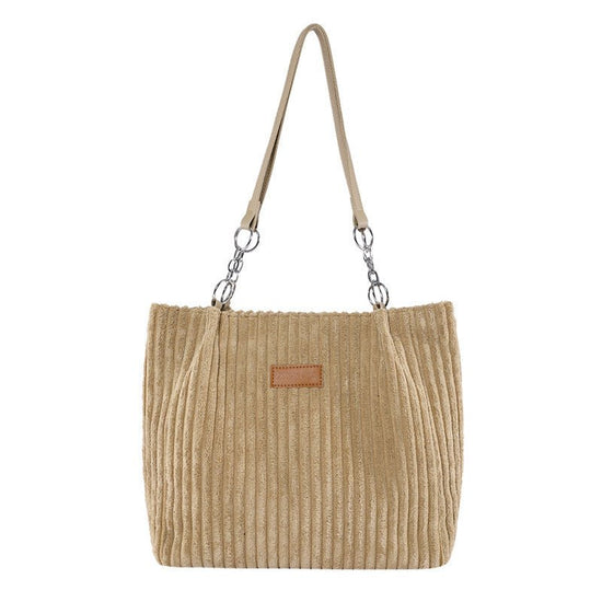 Autumn And Winter Large Capacity Tote Bags For Women $26.02 Dana Fashion Color: Khaki Women's Bags Product information: Lining texture: polyester cotton Applicable scenarios: Daily matching Color: creamy-white, black, khaki, Green Outer bag type: Sandwich