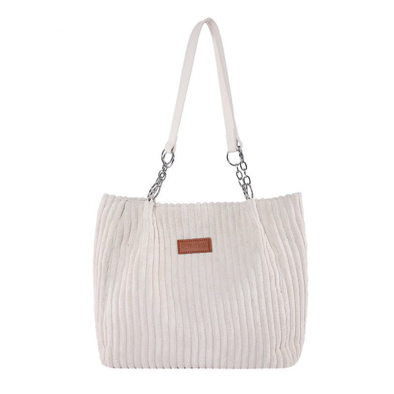 Autumn And Winter Large Capacity Tote Bags For Women $26.02 Dana Fashion Color: Beige Women's Bags Product information: Lining texture: polyester cotton Applicable scenarios: Daily matching Color: creamy-white, black, khaki, Green Outer bag type: Sandwich