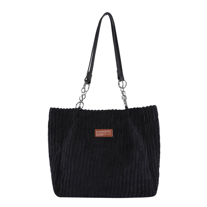Autumn And Winter Large Capacity Tote Bags For Women $26.02 Dana Fashion Color: Black Women's Bags Product information: Lining texture: polyester cotton Applicable scenarios: Daily matching Color: creamy-white, black, khaki, Green Outer bag type: Sandwich
