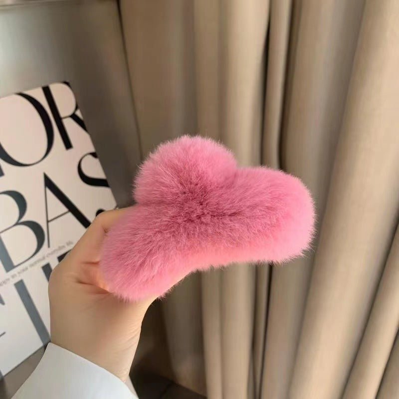 Autumn And Winter New Leopard Print Large Rex Rabbit Fur Hair Claw $10.93 Dana Fashion Color: Rose Pink Small Size Women's Accessories Product information: Color: Pink small size, rose pink small size, creamy-white small size, beige leopard print small si