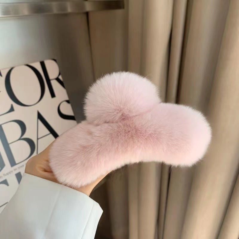 Autumn And Winter New Leopard Print Large Rex Rabbit Fur Hair Claw $11.38 Dana Fashion Color: Pink Large Women's Accessories Product information: Color: Pink small size, rose pink small size, creamy-white small size, beige leopard print small size, Beige