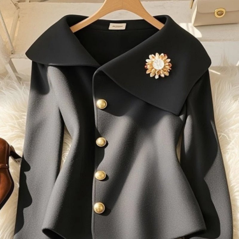 Autumn Fashionable Stylish Waist-controlled Top $59.00 Dana Fashion Color: Black Size: L Women's clothing Product information: Color: Black Sleeve type: regular sleeve Size: M 35.00kg-47.50kg,L 48.00kg-57.50kg,XL 58.00kg-67.50kg Version: Regular Applicabl