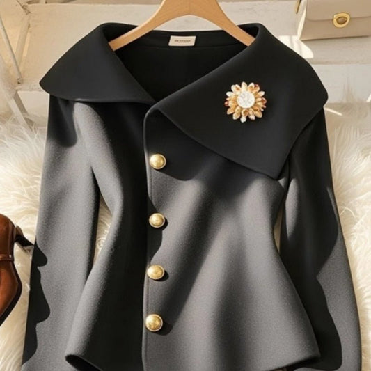 Autumn Fashionable Stylish Waist-controlled Top $59.00 Dana Fashion Color: Black Size: L Women's clothing Product information: Color: Black Sleeve type: regular sleeve Size: M 35.00kg-47.50kg,L 48.00kg-57.50kg,XL 58.00kg-67.50kg Version: Regular Applicabl