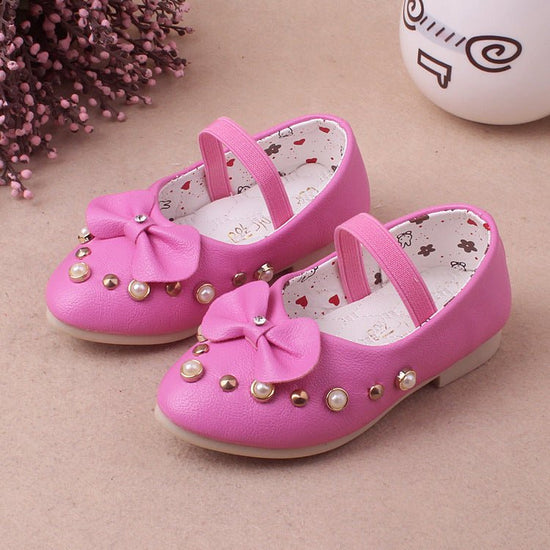 autumn new baby single shoe Korean version of female baby shoes fashion pearl water drill wholesale $25.82 Dana Fashion Color: Rose red Size: 21 Baby & Mother 1
