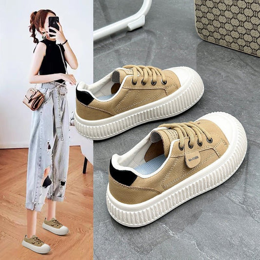 Autumn New Platform Height Increasing Breathable Casual Shoes Street Shot $34.72 Dana Fashion Color: Beige Size: 36 Women's shoes Product information: Pattern: solid color Lining material: Mesh Applicable sports: Universal Color: beige, khaki, Black Upper