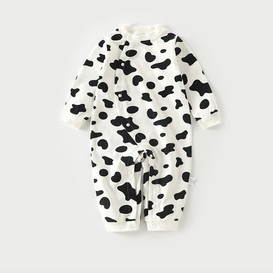 Autumn Thin Baby Pajamas And Baby Onesies $15.00 Dana Fashion Color: Cow Size: 59cm Baby Clothing Product information: Full grade: Class A Fabric name: Cotton Suitable seasons: spring and autumn, winter, spring, autumn Suitable age: newborns (0~1 years ol