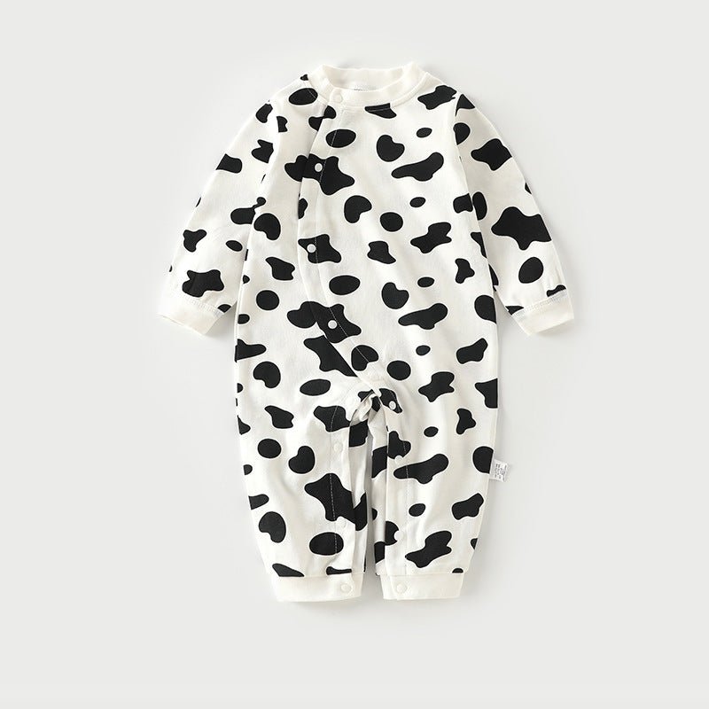 Autumn Thin Baby Pajamas And Baby Onesies $15.00 Dana Fashion Color: Cow Size: 59cm Baby Clothing Product information: Full grade: Class A Fabric name: Cotton Suitable seasons: spring and autumn, winter, spring, autumn Suitable age: newborns (0~1 years ol