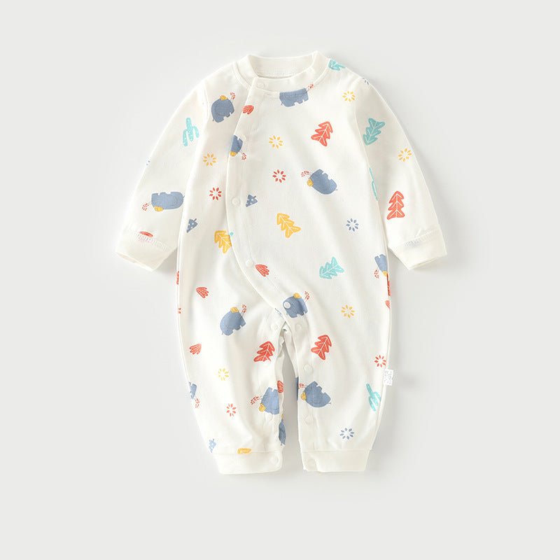 Autumn Thin Baby Pajamas And Baby Onesies $15.00 Dana Fashion Color: Spout elephant Size: 59cm Baby Clothing Product information: Full grade: Class A Fabric name: Cotton Suitable seasons: spring and autumn, winter, spring, autumn Suitable age: newborns (0