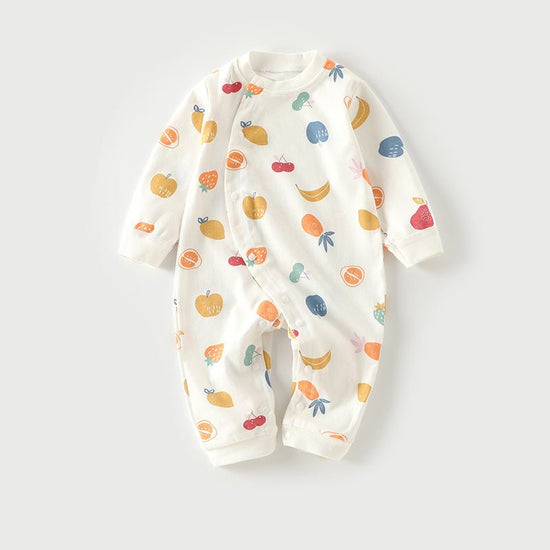 Autumn Thin Baby Pajamas And Baby Onesies $15.00 Dana Fashion Color: Fruit pie Size: 59cm Baby Clothing Product information: Full grade: Class A Fabric name: Cotton Suitable seasons: spring and autumn, winter, spring, autumn Suitable age: newborns (0~1 ye