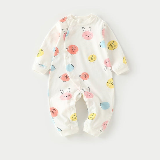 Autumn Thin Baby Pajamas And Baby Onesies $15.00 Dana Fashion Color: Rabbit Size: 59cm Baby Clothing Product information: Full grade: Class A Fabric name: Cotton Suitable seasons: spring and autumn, winter, spring, autumn Suitable age: newborns (0~1 years