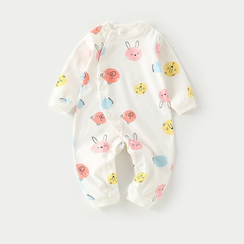 Autumn Thin Baby Pajamas And Baby Onesies $15.00 Dana Fashion Color: Rabbit Size: 59cm Baby Clothing Product information: Full grade: Class A Fabric name: Cotton Suitable seasons: spring and autumn, winter, spring, autumn Suitable age: newborns (0~1 years