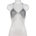 Faux-metallic Sexy Hot Girl Sequins Chest Necklace - DanaFashionstore