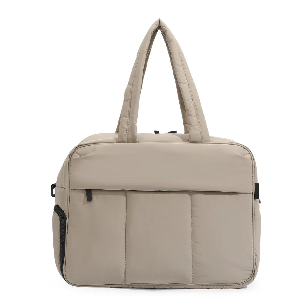 Down Handbags Winter Travel Duffle Bag With Shoes Compartment Portable Sports Yoga Gym Fitness Shoulder Bags For Weekender Overnight Tote Women - DanaFashionstore