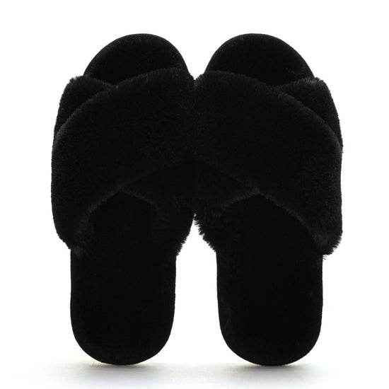 Lovely Simple Home Warm Flat Cotton Slippers