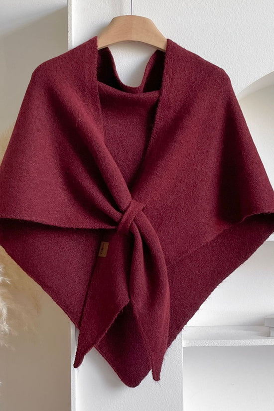 Winter Triangular Shawl INS Solid Color Soft Thickened Knitted Neck Wrap Korean Version Warm Shawl For Women