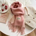 Double-sided Artificial Cashmere Scarf Women's Winter Warm Couple - DanaFashionstore