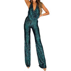 Solid Color Sequined Suspender Jumpsuit 2026 - Sleeveless Party Jumpsuit - DanaFashionstore