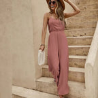 Loose Strap Tube Top Jumpsuit 2026 - High-End Drape Jumpsuit - DanaFashionstore