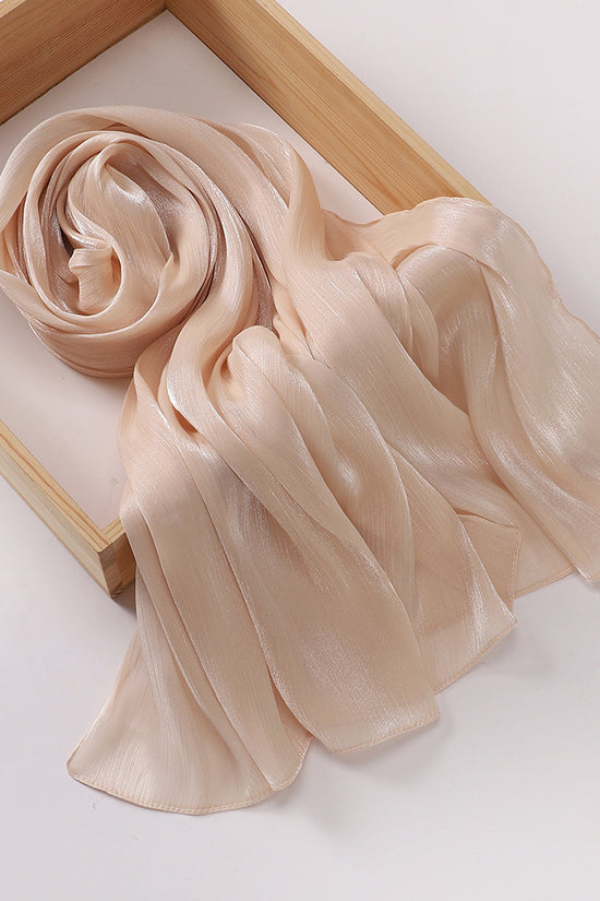 Breathable Cool Island Satin Smooth Silk Toe Scarf