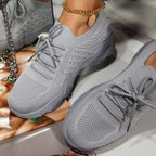 Women's Sneaker Thick Bottom Solid Color Dad Shoes - DanaFashionstore