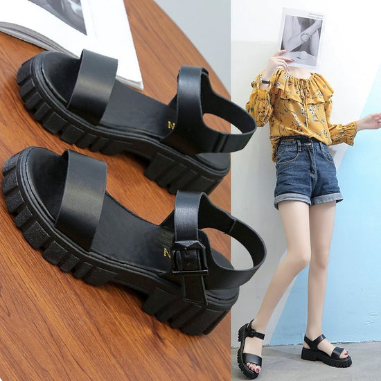 Summer Toe Platform Square Heel Casual Women's Sandals