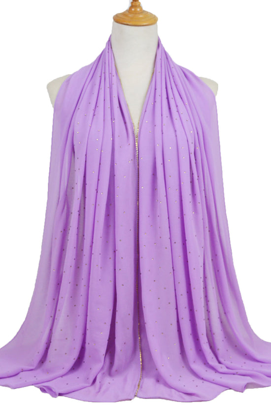 Chain Pearl Chiffon Hui Hood