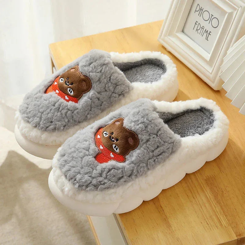 Thick Plush Cute Slippers Female Indoor - DanaFashionstore