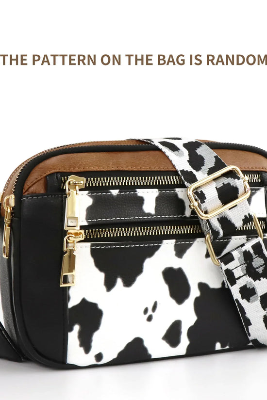 Cow Color Matching Multifunctional Zipper Crossbody Bag - DanaFashionstore