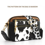 Cow Color Matching Multifunctional Zipper Crossbody Bag - DanaFashionstore