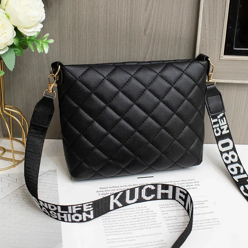 Small Messenger Bag For Women Trend Lingge Embroidery Female Shoulder Bags Fashion Chain Ladies Crossbody Purse - DanaFashionstore