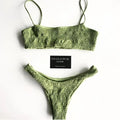 Swimsuit Pleated Triangle Bikini Set - DanaFashionstore