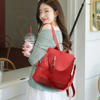 Fashion Simple Solid Color Three-purpose Anti-theft Backpack Outdoor - DanaFashionstore