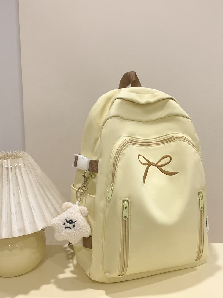 Large Capacity Girl Bow Backpack With College Style - Dana Fashion